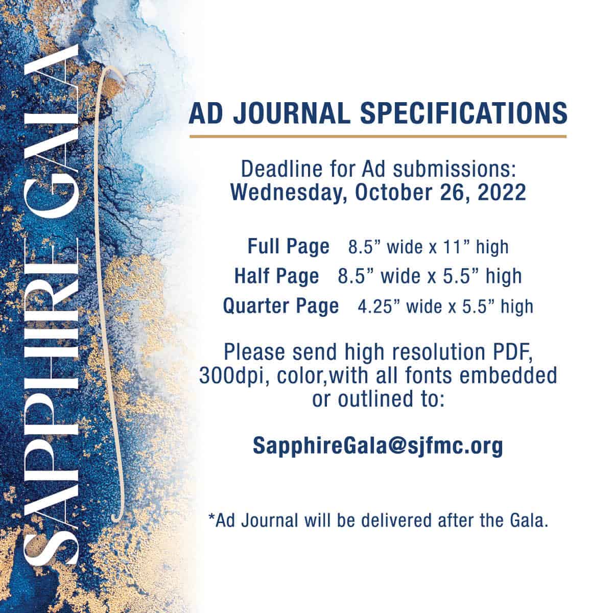 Sapphire Gala Advertising